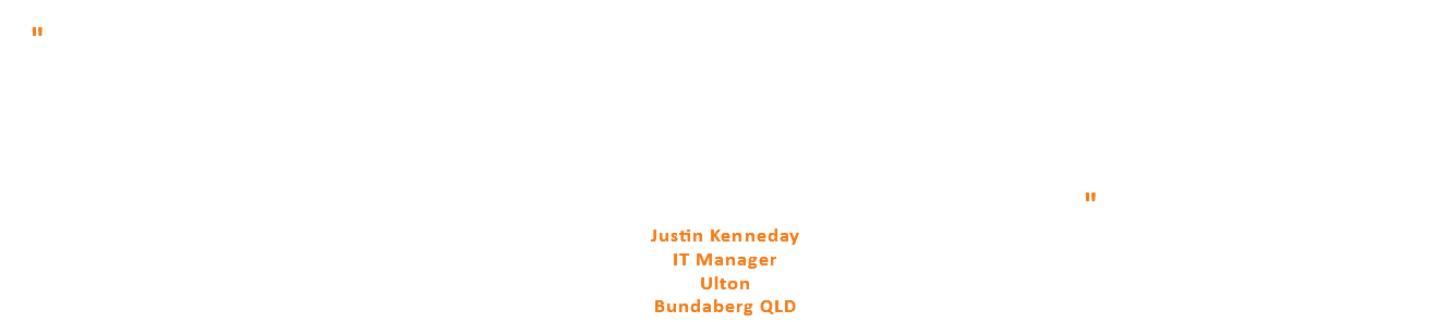  " We have been working with Tony and his team/Bundaberg Home Theatre (BHT) on projects for over 7 years now and rely on their skills and expertise whenever we have an audio visual need. They have been responsible for the fit out of the boardrooms in our regional offices as well as supplying and installing all of the AV and integration equipment for our latest office renovation that included two training rooms and four meeting rooms. They take the time to understand our needs and requirements and recommend the right solution for us. The level of finish and detail shown by the team is so impressive that a number of our partners have trusted Bundy Home Theatre to install home automation in their own home builds. " Justin Kenneday IT Manager Ulton Bundaberg QLD